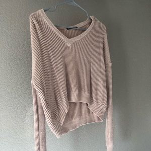 Pink Brandy Melville Cropped Sweater